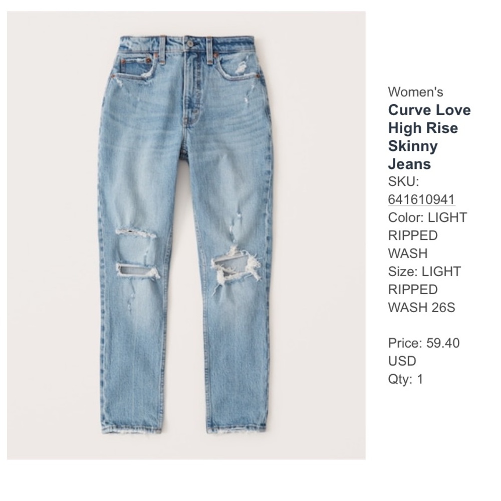 Curve love high rise skinny jeans